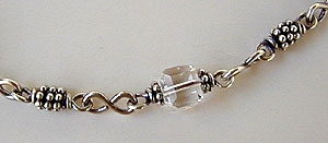 Sterling silver and Swarovski crystal Ankle Bracelet by Vicky Jousan