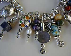 Eclectic charm bracelet by Vicky Jousan