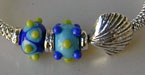 lampwork bead bangle bracelet