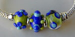 lampwork bead bangle bracelet