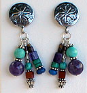 Multi Color Gemstone necklace and earrings by Vicky Jousan