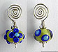 lampwork bead earrings