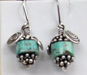 Peruvian Turquoise and Sterling Silver earrings