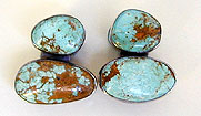 Arizona Turquoise and sterling silver earrings by Vicky Jousan