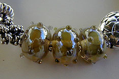 Lampwork Beads and Sterling silver bracelet by Vicky Jousan